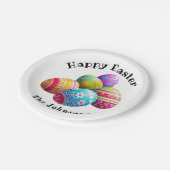 Aangepaste kleurrijke moderne eierjacht Happy East Papieren Bordje (Gekanteld)