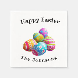 Aangepaste kleurrijke moderne eierjacht Happy East Servet