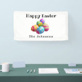 Aangepaste kleurrijke moderne eierjacht Happy East Spandoek (Beurs)