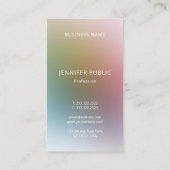 Aangepaste kleurrijke moderne Elegant Monogram Sja Visitekaartje (Achterkant)