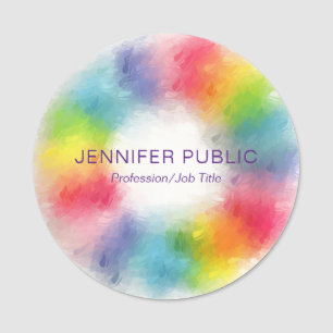 Aangepaste kleurrijke moderne, elegante profession naamplaatje