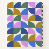 Aangepaste kleurrijke moderne geometrische vormen notitieboek (Achterkant)
