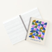 Aangepaste kleurrijke moderne geometrische vormen notitieboek (Binnen)