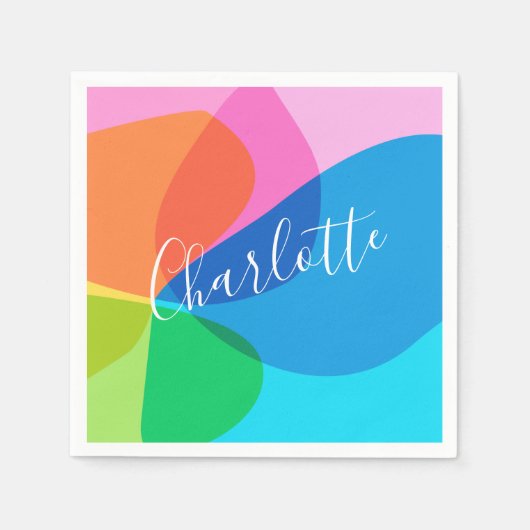 Aangepaste kleurrijke moderne geometrische vormen servet (Voorkant)