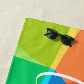 Aangepaste kleurrijke moderne geometrische vormen strandlaken (In situ)