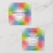 Aangepaste kleurrijke moderne legante Sjabloon Tre Vierkante Visitekaartje (Voorkant / Achterkant)