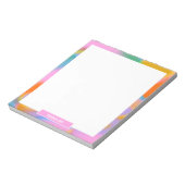 aangepaste kleurrijke moderne regenboog abstract notitieblok (Linkerzijde)
