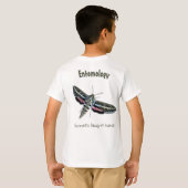 Aangepaste kleurrijke moth Pocket & backentomologi T-shirt (Achterkant volledig)