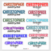 Aangepaste Kleurrijke Naam Boy School Vinyl Sticke Sticker (Vel)