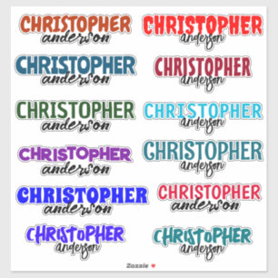 Aangepaste Kleurrijke Naam Boy School Vinyl Sticke Sticker