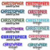 Aangepaste Kleurrijke Naam Boy School Vinyl Sticke Sticker (Voorkant)