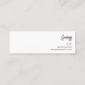 Aangepaste kleurrijke parfum tester mini visitekaartje (Achterkant)