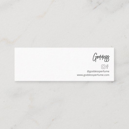 Aangepaste kleurrijke parfum tester mini visitekaartje (Achterkant)