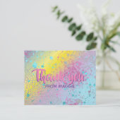 Aangepaste Kleurrijke Pastel Regenboog Artistieke  Briefkaart (Staand voorkant)