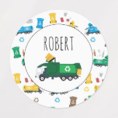 Aangepaste kleurrijke recycling vuilniswagens en b labels (Design 2)