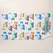 Aangepaste kleurrijke recycling vuilniswagens en b strandlaken (Voorkant)