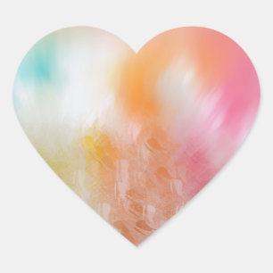 Aangepaste Kleurrijke Sjabloon Abstract Roze Rood  Hart Sticker