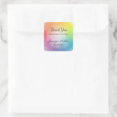 Aangepaste kleurrijke Sjabloon Hartelijk dank voor Vierkante Sticker (Tas)