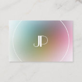 Aangepaste kleurrijke Sjabloon Modern Elegant Mono Visitekaartje (Voorkant)