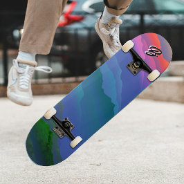 Aangepaste kleurrijke Sky Mountain Forest Zee Wavy Persoonlijk Skateboard