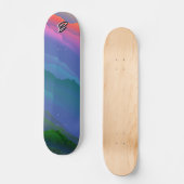 Aangepaste kleurrijke Sky Mountain Forest Zee Wavy Persoonlijk Skateboard (Voorkant)