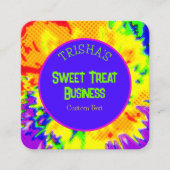 Aangepaste Kleurrijke Snoepjes Snoep Zakelijke Pro Vierkante Visitekaartje (Voorkant)