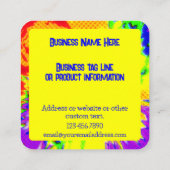 Aangepaste Kleurrijke Snoepjes Snoep Zakelijke Pro Vierkante Visitekaartje (Achterkant)