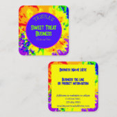 Aangepaste Kleurrijke Snoepjes Snoep Zakelijke Pro Vierkante Visitekaartje (Voorkant / Achterkant)