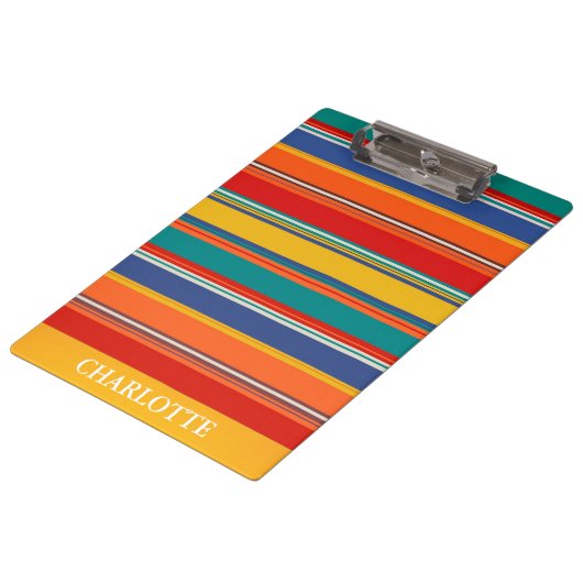 Aangepaste, kleurrijke strips klembord (Gekanteld)