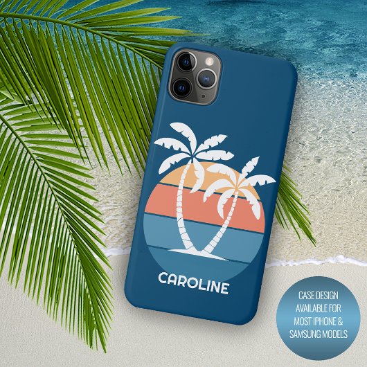 Aangepaste Kleurrijke Tropische Eiland Strand Ocea Case-Mate iPhone Case