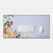 Aangepaste kleurrijke tuin wilde bloemen bloemenbo bureaumat (Keyboard & Muis)