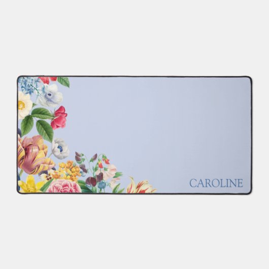 Aangepaste kleurrijke tuin wilde bloemen bloemenbo bureaumat (Voorkant)
