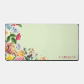 Aangepaste kleurrijke tuin wilde bloemen bloemenbo bureaumat (Voorkant)