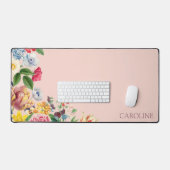 Aangepaste kleurrijke tuin wilde bloemen bloemenbo bureaumat (Keyboard & Muis)