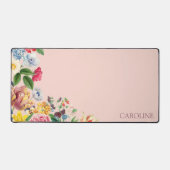 Aangepaste kleurrijke tuin wilde bloemen bloemenbo bureaumat (Voorkant)