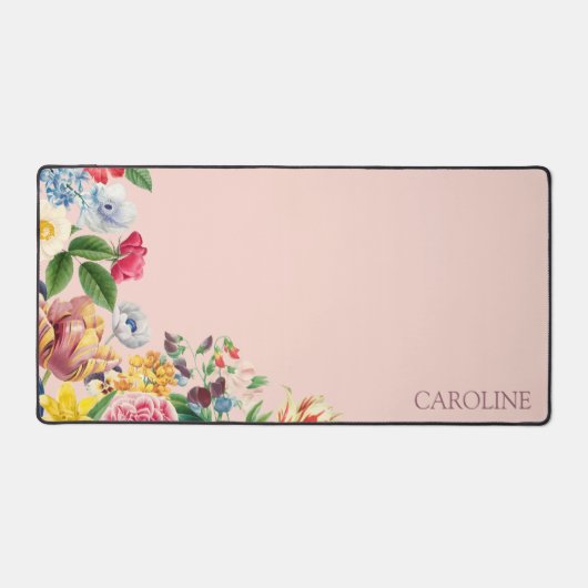 Aangepaste kleurrijke tuin wilde bloemen bloemenbo bureaumat (Voorkant)