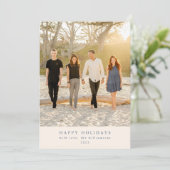 Aangepaste Kleurrijke Unieke Abstracte Portretfoto Feestdagenkaart (Staand voorkant)