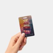 Aangepaste Kleurrijke VIP-Eventpas Met Modern Desi Badge (Handheld)