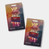 Aangepaste Kleurrijke VIP-Eventpas Met Modern Desi Badge (Voor- en achterkant)