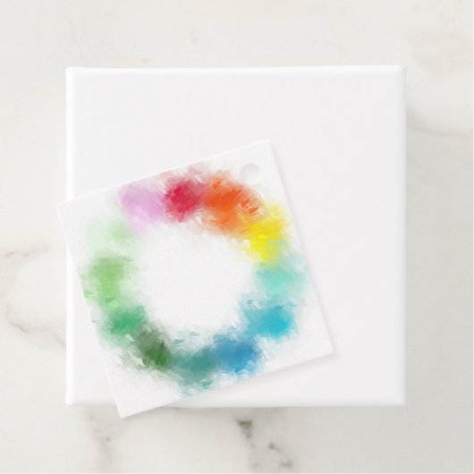 Aangepaste Kleurrijke Voeg Uw Tekst Abstract Leeg Bedankjes Labels (In situ)