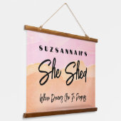 Aangepaste kleurrijke Waterverf Achtergrondmuur Hangend Wandkleed (Gebogen)