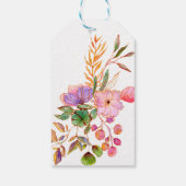 Aangepaste Kleurrijke Waterverf Bloem Baby Shower Cadeaulabel (Achterkant)