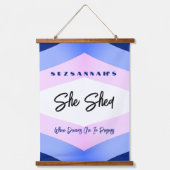 Aangepaste kleurrijke Waterverf Chevron Ze schreef Hangend Wandkleed (Voorkant)