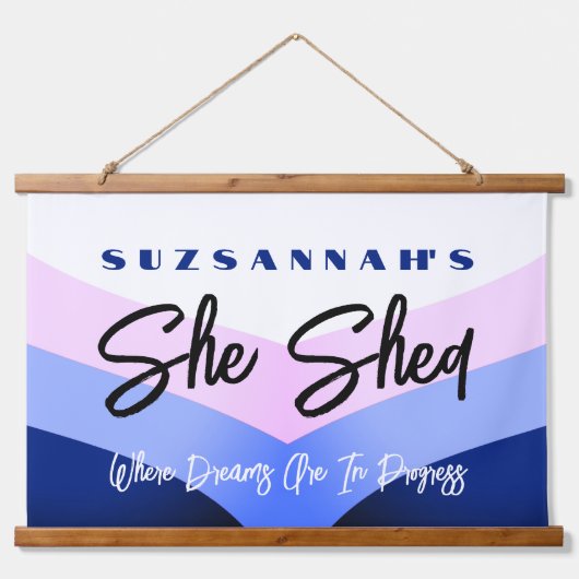 Aangepaste kleurrijke Waterverf Chevron Ze schreef Hangend Wandkleed (Voorkant)