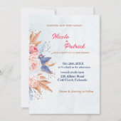 Aangepaste kleurrijke Wildflower bruiloft uitnodig Kaart (Voorkant)