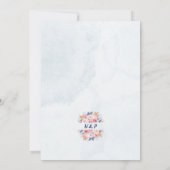 Aangepaste kleurrijke Wildflower bruiloft uitnodig Kaart (Achterkant)