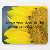 Aangepaste kleurrijke zonnebloem Afsluitfoto Muismat (Voorkant)