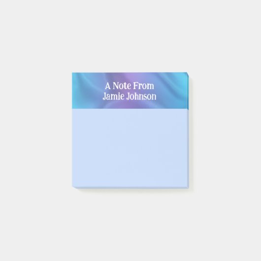 Aangepaste kleurstof zwaait Paarse blauwe notities Post-it® Notes (Voorkant)