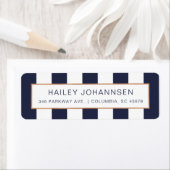 Aangepaste kleurstrepen Faux Folie Adresetiketten Etiket (Insitu)