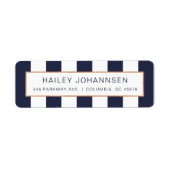 Aangepaste kleurstrepen Faux Folie Adresetiketten Etiket (Voorkant)